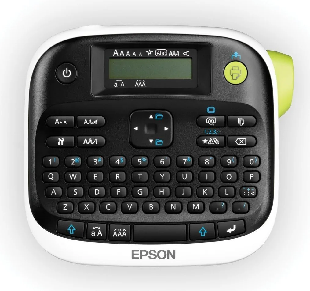 office label maker with organized files and supplies