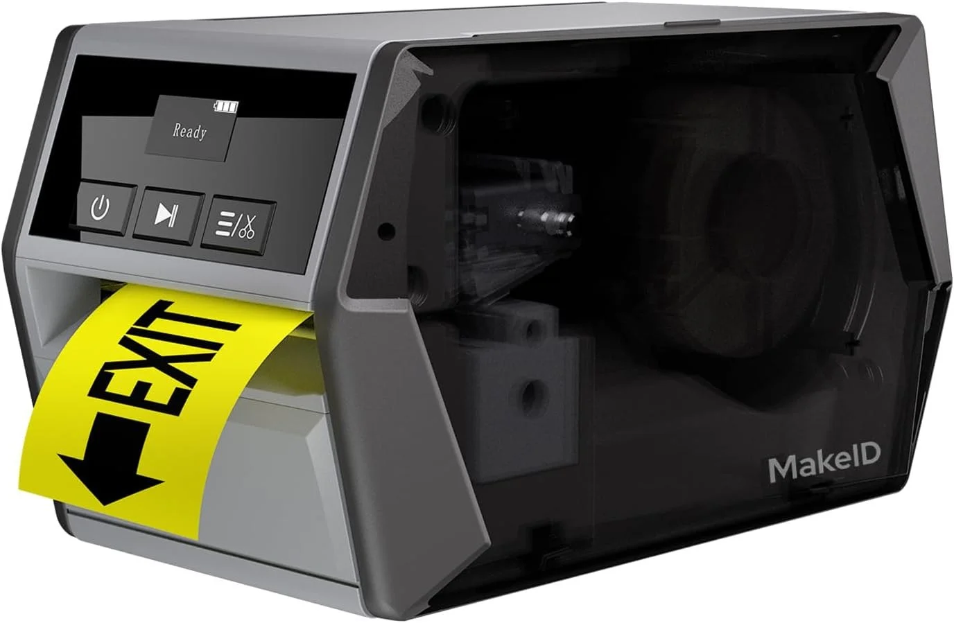 office label maker with organized files and supplies